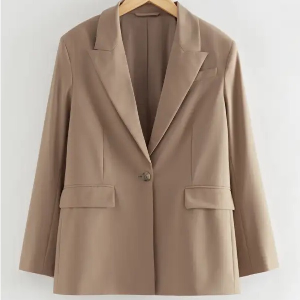 & Other Stories beige wool blazer